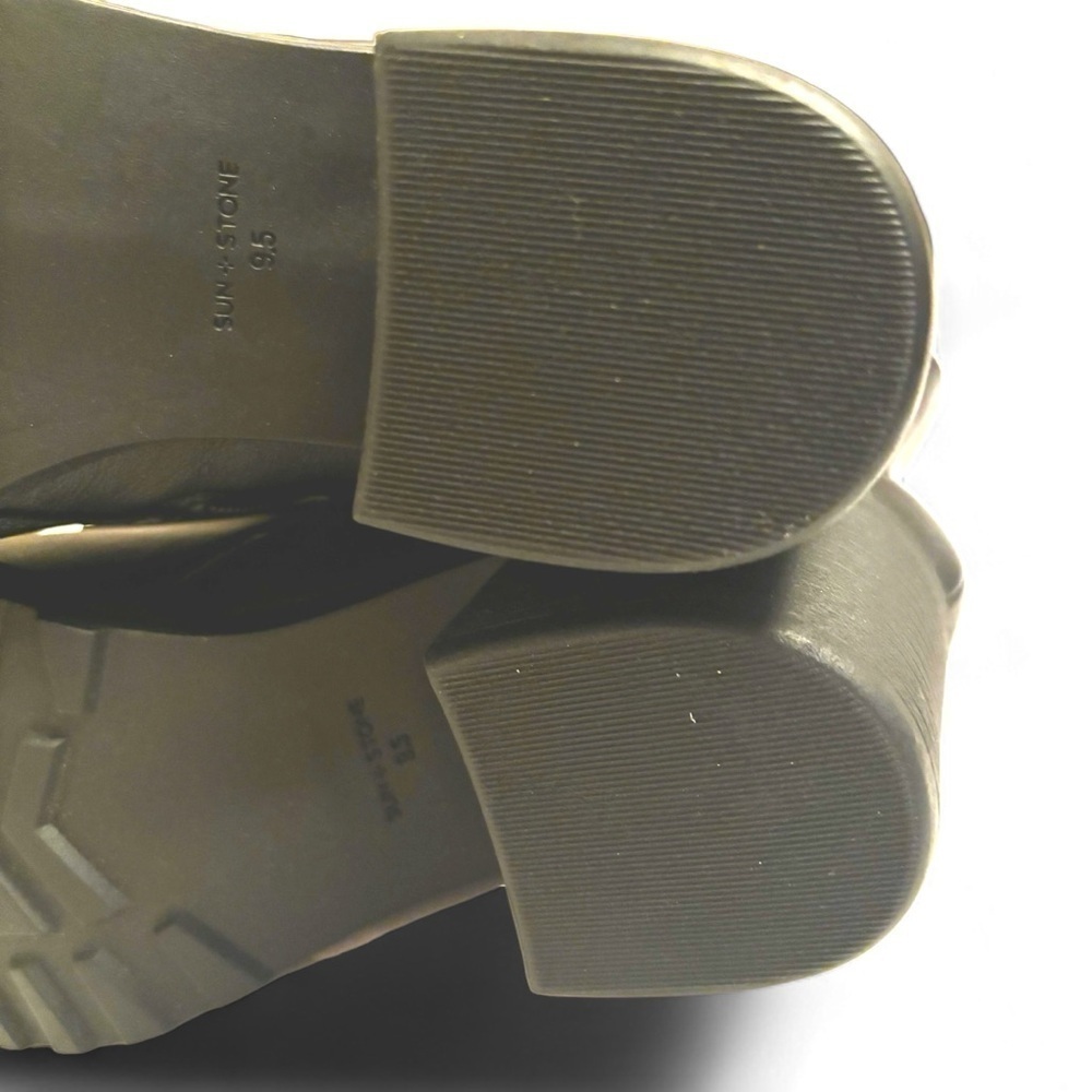 SUN +STONE Women's Sheilaa Lace-Up Zip Lug Combat Booties Sz 9.5 NWOT - Picture 5 of 6